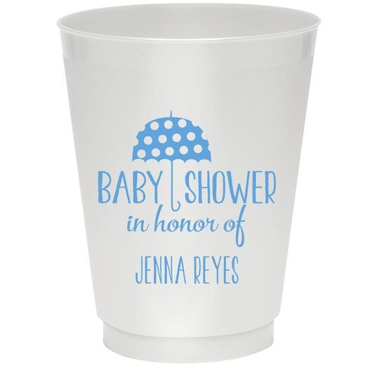 Baby Shower Umbrella Colored Shatterproof Cups